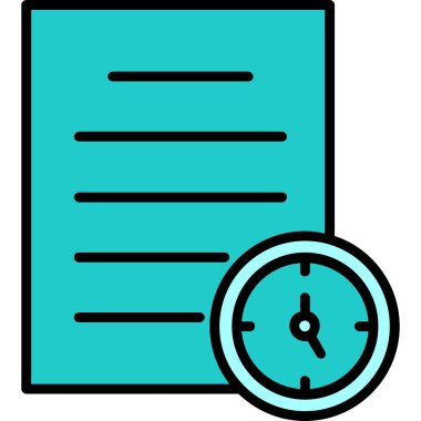 Zamanlama simgesi vektör çizimi alıştırması