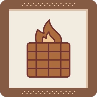Firewall web simgesi basit illüstrasyon