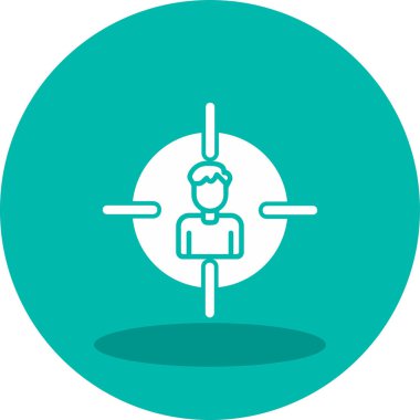 İnsan hedef simgesi, vektör illüstrasyonu basit tasarım