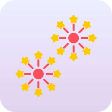 Havai fişek web simgesi, vektör illüstrasyonu 