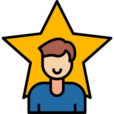 Ünlü bir insan simgesinin vektör çizimi