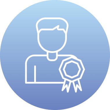 En İyi Çalışan simgesi vektör illüstrasyonu 