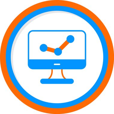 bilgisayar izleme simgesi, vektör illüstrasyonu basit tasarım