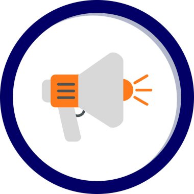 megafon web simgesi, vektör çizim 