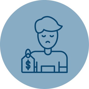 Çocuk kaçakçılığı. Web simgesi vektör illüstrasyonu