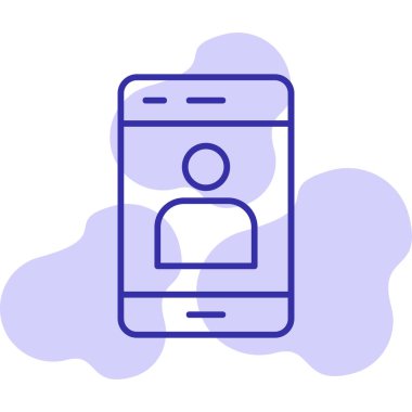 Mobil Kullanıcı simgesinin vektör çizimi