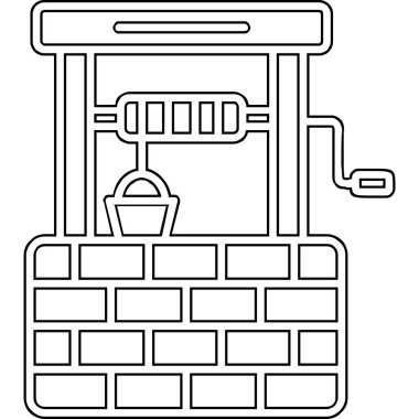 su kuyusu ikonu vektör illüstrasyonu