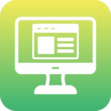 Web sitesi işareti, vektör illüstrasyonlu blog simgesi, bilgisayar ekranı