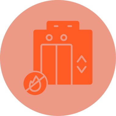 Asansör web simgesi, vektör illüstrasyonu