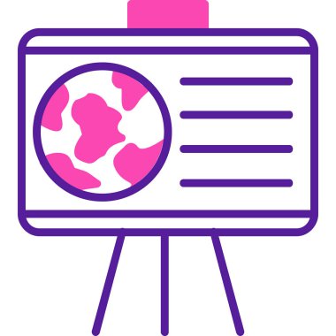 Coğrafya web simgesi, vektör illüstrasyonu