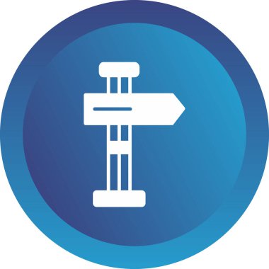 Bir sokak işaretinin vektör illüstrasyonu