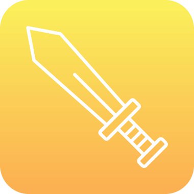 Kılıç. Web simgesi basit illüstrasyon 