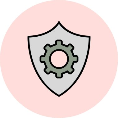 Veri koruma simgesi, vektör çizim                  