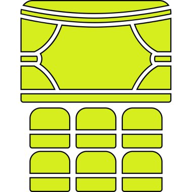 Tiyatro Web simgesi, vektör illüstrasyonu