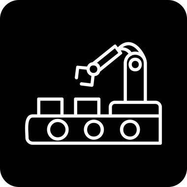 Otomasyon web simgesi, vektör illüstrasyonu