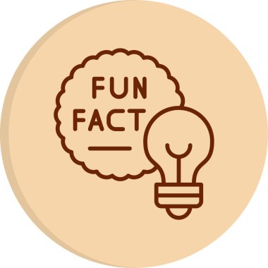 Eğlenceli Gerçekler konuşma balonu web simgesi, vektör illüstrasyonu