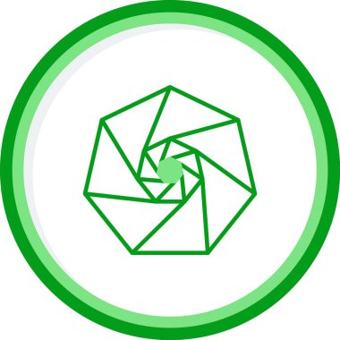 Heptagon modern simgesinin vektör çizimi       