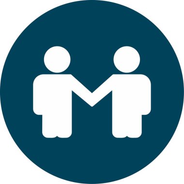 Ortaklık web simgesi basit illüstrasyon
