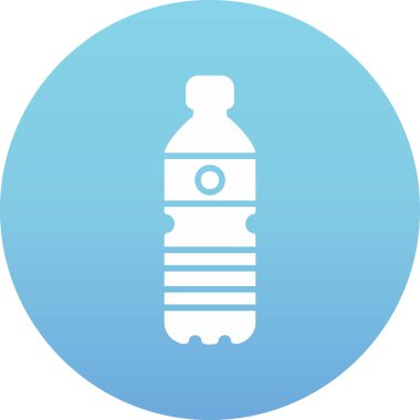 Su şişesi. Web simgesi basit illüstrasyon