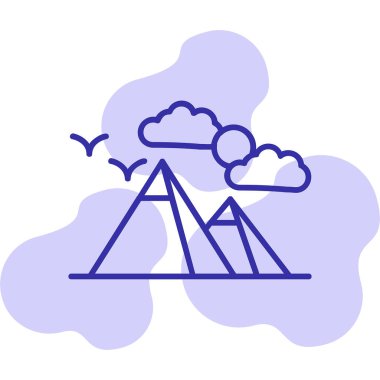 Piramitler. Web simgesi basit illüstrasyon