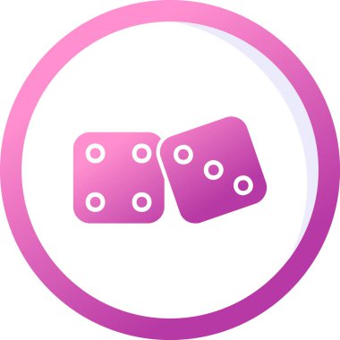 oyun zarları simgesi, vektör illüstrasyonu 