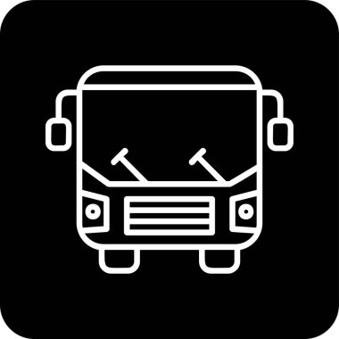 bus simgesi vektör illüstrasyonu