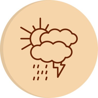 Storm Web simgesi, vektör illüstrasyonu 