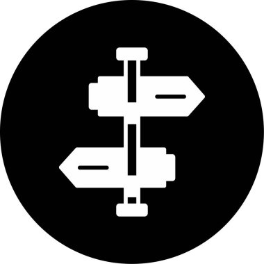 Bir sokak işaretinin vektör illüstrasyonu