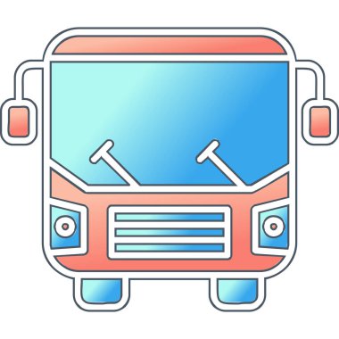 bus simgesi vektör illüstrasyonu