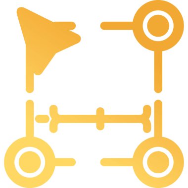 Dikey daktilo. Web simgesi vektör illüstrasyonu