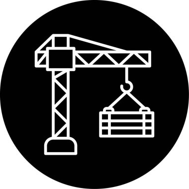 Vinç. Web simgesi basit illüstrasyon 