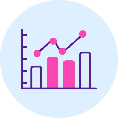 bar çizelgesi simgesi, vektör illüstrasyonu 