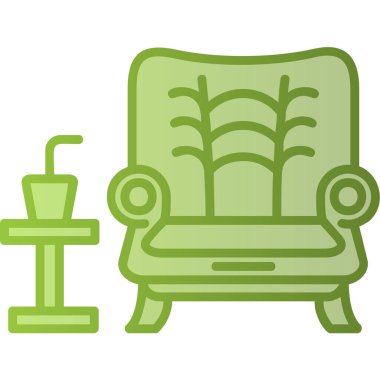 kanepe simgesi, basit vektör çizimi 