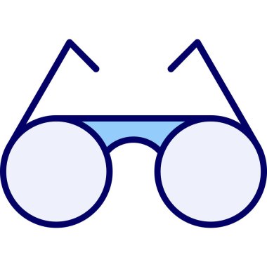 Gözlük. Web simgesi basit illüstrasyon