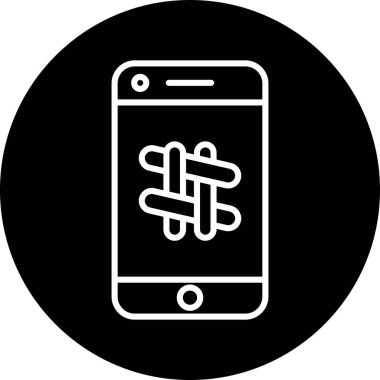 akıllı telefon simgesi, etiket işareti çizimi