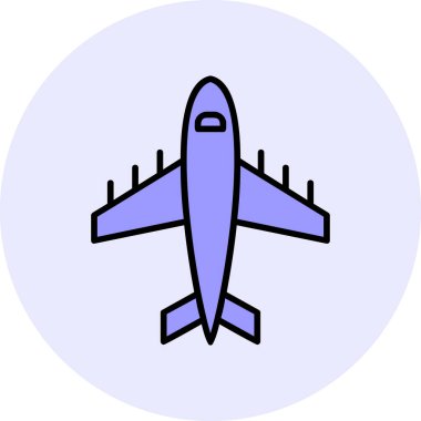 Uçak. Web simgesi basit illüstrasyon 