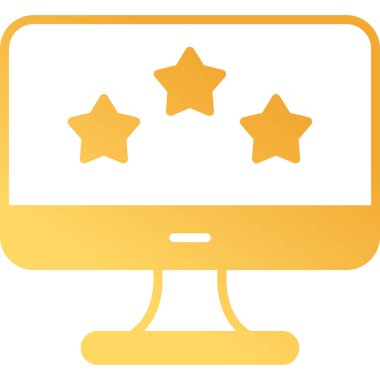 Dijital pazarlama, derecelendirme. Web simgesi basit illüstrasyon