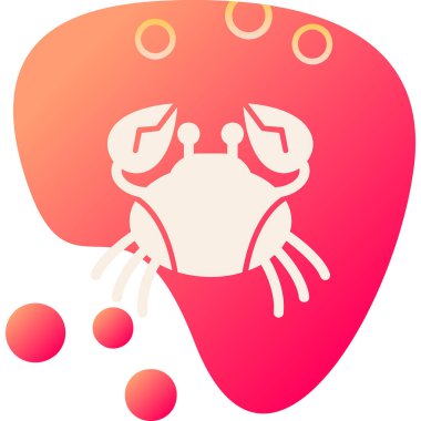 Yengeç simgesi, vektör illüstrasyonu basit tasarım 