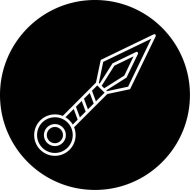 Bir Kunai simgesinin vektör çizimi