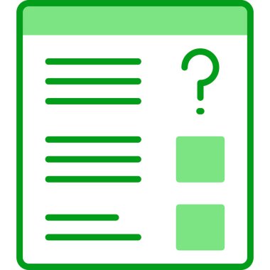 Quiz web simgesi vektör illüstrasyonu