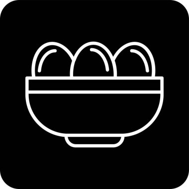 Kavanozda haşlanmış yumurta. Web simgesi basit illüstrasyon