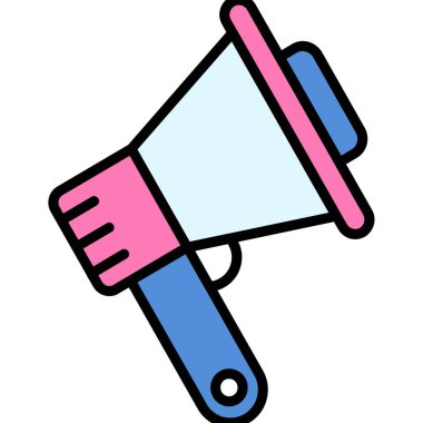 Megafon. Web simgesi basit illüstrasyon 