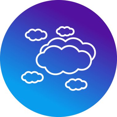 Bulutlar. Web simgesi basit illüstrasyon 