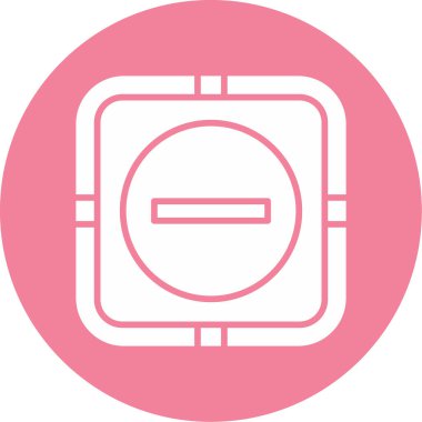 Eksi İşaret Ağı simgesi, vektör illüstrasyonu