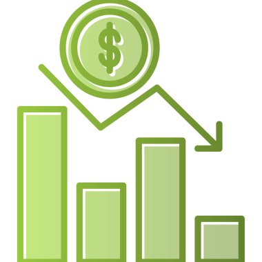Kayıp grafik simgesi basit tasarımı 