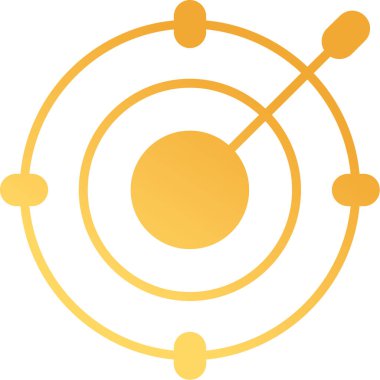 Oklu hedef. Web simgesi basit illüstrasyon 