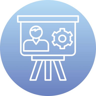 Proje Yönetimi düz simge vektör çizimi 