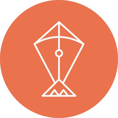 Uçurtma. Web simgesi basit illüstrasyon              