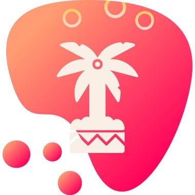 Palmiye ağacı simgesi. vektör illüstrasyonu 