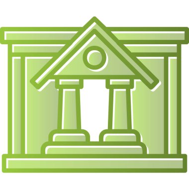 Adliye. Web simgesi basit tasarım